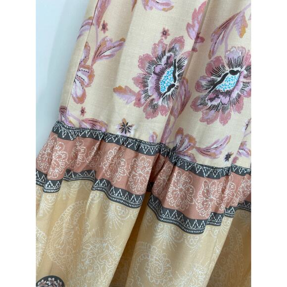 Japna Womens Pink Floral Patterned Flutter Sleeve Dress NEW XS - Picture 8 of 10